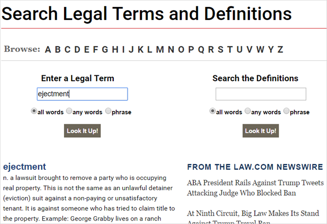Her Durum Kanunu için 13 Benzersiz Çevrimiçi Sözlük