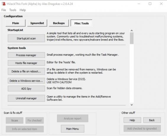 Geeky alın ve HijackThis Hijack Bu Çatal Ekran Görüntüsü ile PC'nizi Fix 1