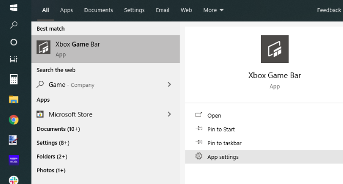 Xbox Oyun Çubuğunun uygulama ayarlarını kontrol edin
