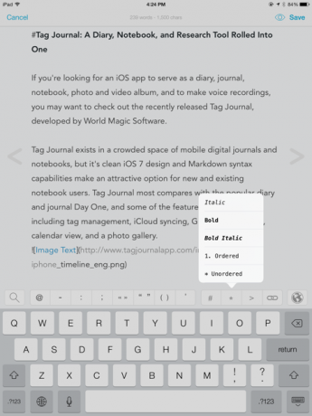 Tag Journal Düşünceleri, Fotoğrafları, Videoları ve Ses Kayıtlarını Yakalar Tag Journal markdown sözdizimi