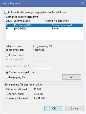 Windows 10 yönetim sayfası dosyası