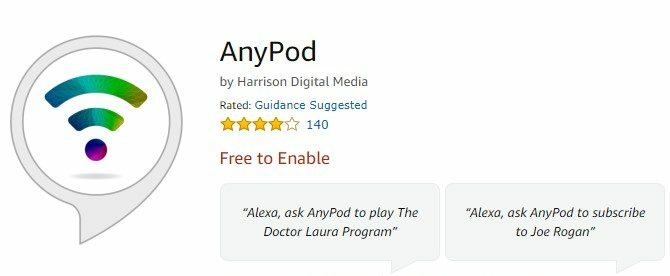 Amazon yankı podcast'leri için AnyPod