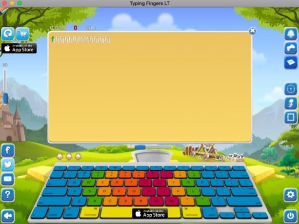 Mac için Typing Fingers LT Yazma Uygulaması