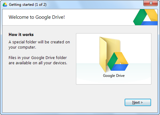 Bu, Google Drive adı verilen en iyi Windows programlarından birinin ekran görüntüsüdür