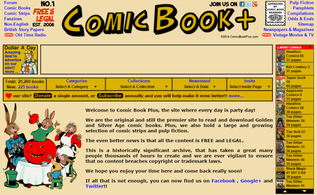 Çizgi Roman Fanı İçin 5 Web Sitesi comicbookplus