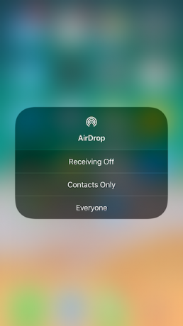 iOS 11 Kontrol Merkezi AirDrop Ayarları