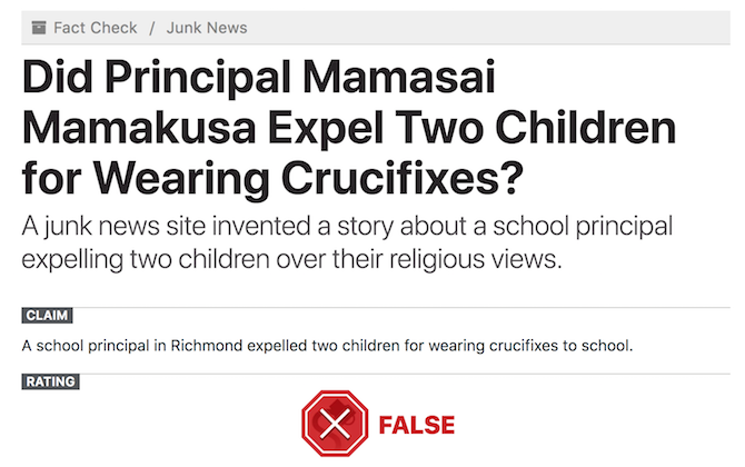 Bu yararlı web sitesi Snopes olarak bilinir