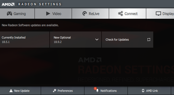AMD güncellemeleri kontrol et