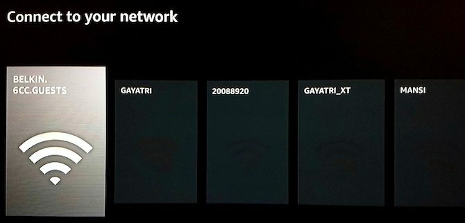 Amazon Fire TV Stick'i kurma: Wi-Fi ağına bağlanma