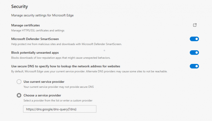 Microsoft Edge Change DNS Sağlayıcısı