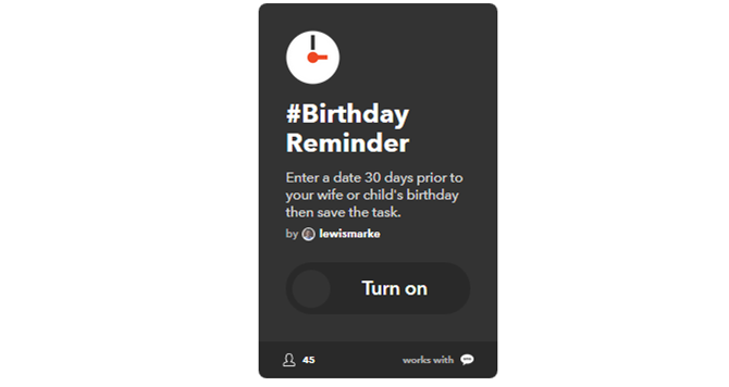 Nihai IFTTT Kılavuzu: Web'in En Güçlü Aracını Pro 52IFTTT Gibi Kullanın BirthdayReminderText