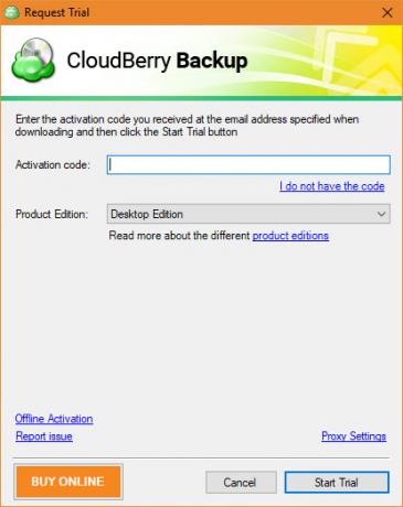 CloudBerry Backup Windows, Mac ve Linux'ta Dosyaları Korur 03 CloudBerry Backup Deneme Etkinleştirmesi