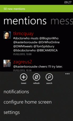 windows phone twitter uygulaması