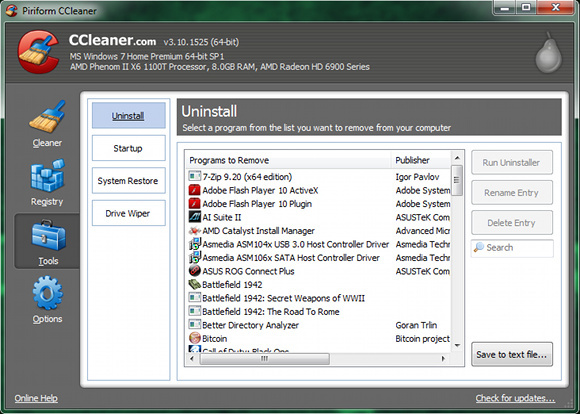 ccleaner yazılımı