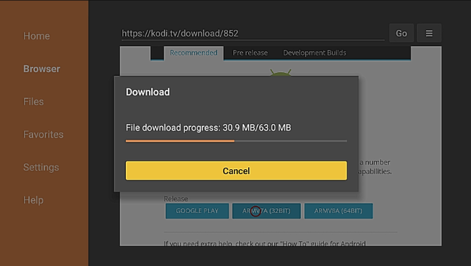 Kodi'yi indirmek ve yüklemek için Downloader uygulamasını kullanın