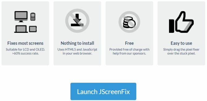 JScreenFix özellikleri