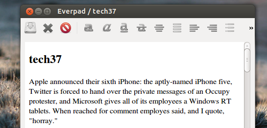 Everpad: Ubuntu için En İyi Evernote İstemcisi [Linux] everpad note