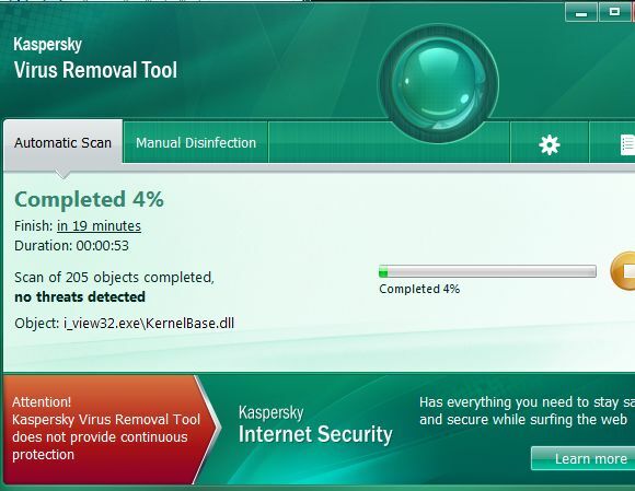 Kaspersky Virüs Temizleme Aracı tarayıcı ile PC'nizi Hızlı ve Ücretsiz Kontrol Edin5