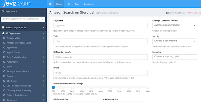 Amazon Siteleri ve Araçları - Jeviz