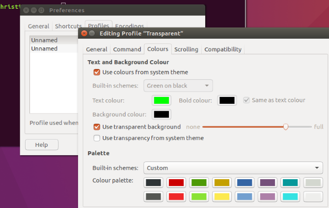 Ubuntu'daki terminali değiştirin 16.04 LTS