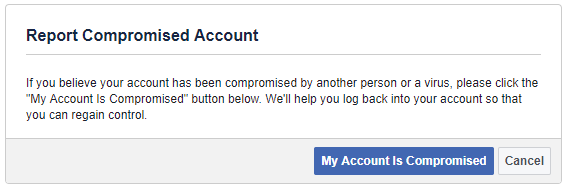 Güvenliği ihlal edilmiş bir Facebook hesabını bildirin.