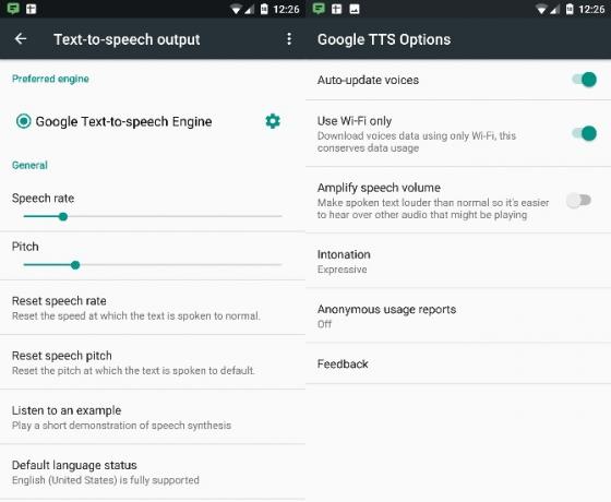 Android Metin-Konuşma-Ayarlar