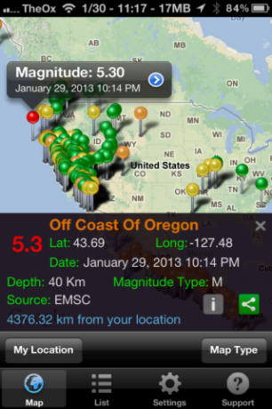 Quake Spotter - Depremleri Takip Etmenin Kolay Yolu [iOS, Ücretli Uygulamalar Ücretsiz] QuakeSpotter03