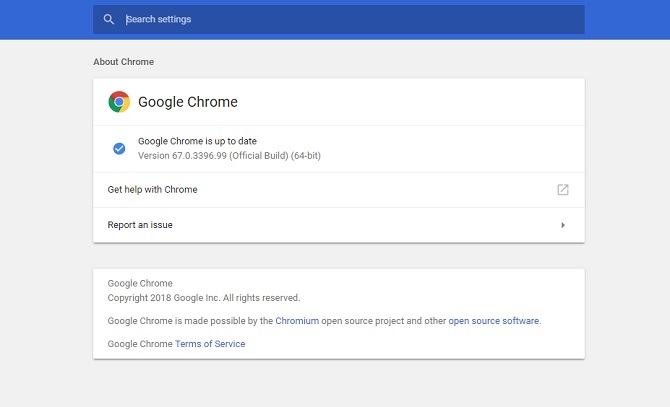 Google Chrome otomatik olarak güncellenmelidir