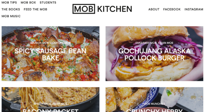 Mob Kitchen, 10 dolardan daha az tariflerle öğrenciler ve yeni başlayanlar için yemek pişirmeyi kolaylaştırır