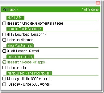 minitask- adobe air todo uygulaması