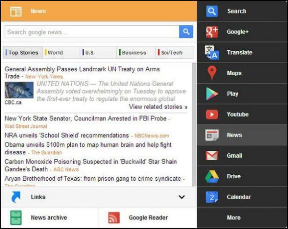 Siyah Menü: Tüm Google Hizmetlerine Tek Bir Menüden [Chrome] Haberler