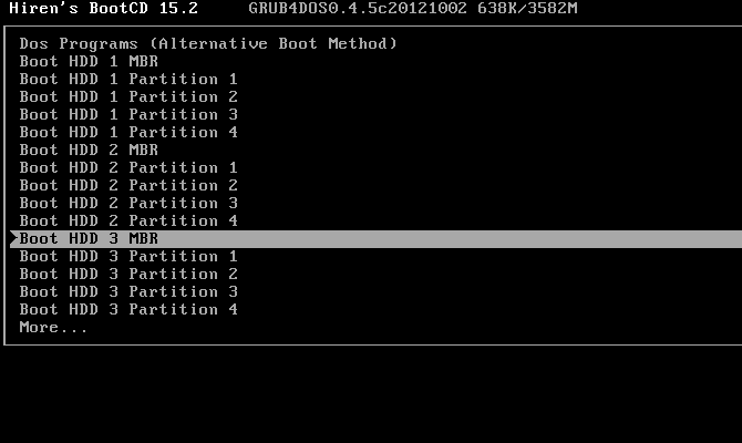 Hiren'in Önyükleme CD'si: Her İhtiyaç İçin All-In-One Önyükleme CD'si HBCD Önyükleme HDD Seçenekleri 670x400