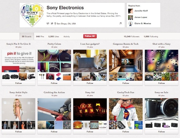 Pinterest'te takip etmelisiniz: 10 Kullanıcı Sony'yi Takip Etmelisiniz