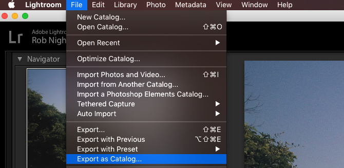 katalog olarak lightroom ihracatı