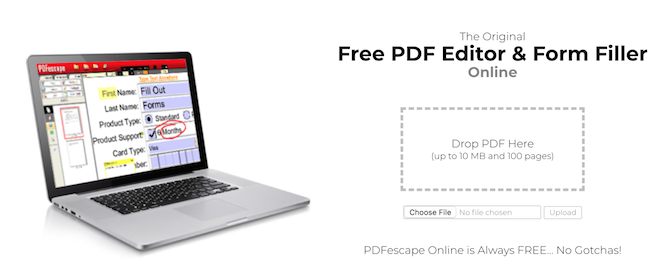 Bu yararlı web sitesi PDF Escape olarak bilinir