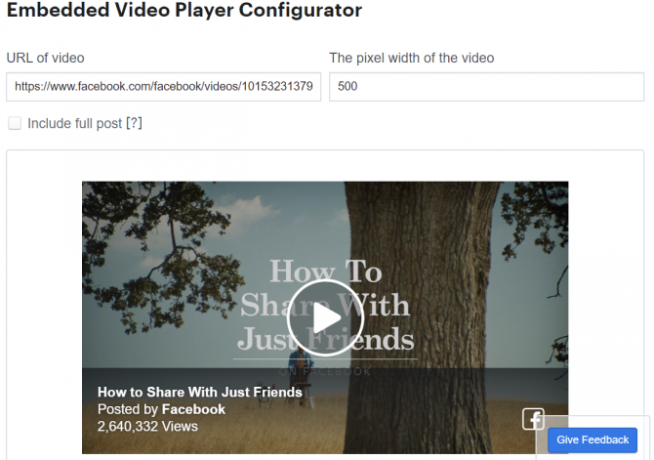 Facebook Widget Video Gömme Aracı