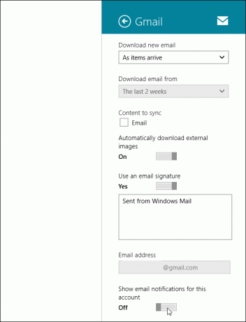 windows-8-posta hesap bildirim-settings