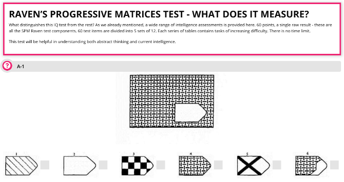 IQ'nuzu herhangi bir dil veya matematik sorusu olmadan bulmak için Raven Progressive Matrices testine katılın