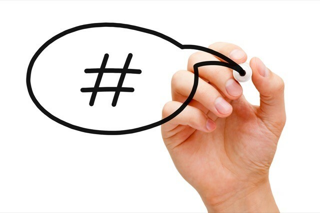 hashtag-işaretleyici