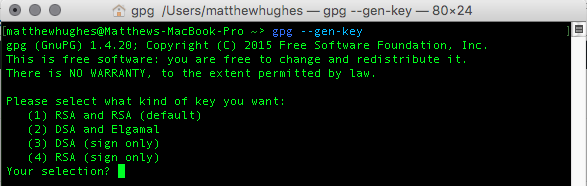 GPG GenKey