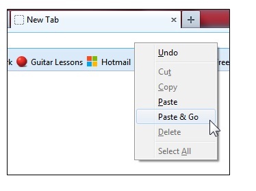 Yapıştır ve Git Kısayol Tuşu: 'Yapıştır ve Git' Özelliği Newtab için Firefox'ta Kısayol Tuşu Kısayolu Alın