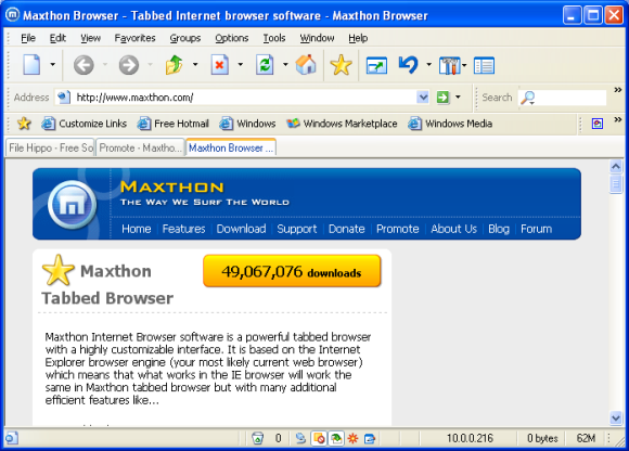 maxthon web tarayıcısı