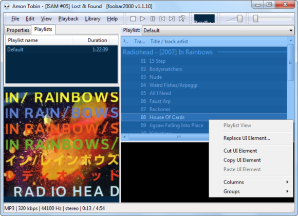 Foobar2000 ile Ses Tutkunu Gibi Müzik Çalın [Windows] 2011 12 23 14h28 28