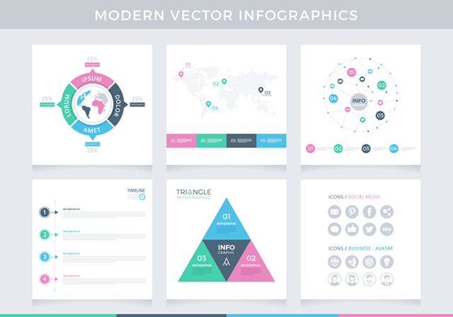 Modern vektör infographics örneği