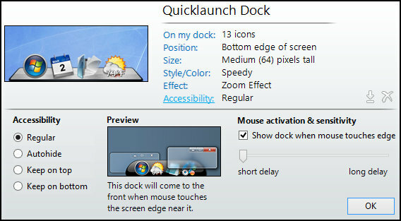 ObjectDock: Masaüstünüzü Hızla Özelleştirin ve İşlevselliğini Artırın [Windows] ObjectDock Ayarları Ev Erişilebilirliği