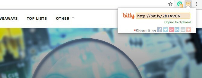 Chrome Uzantısı Bit.ly