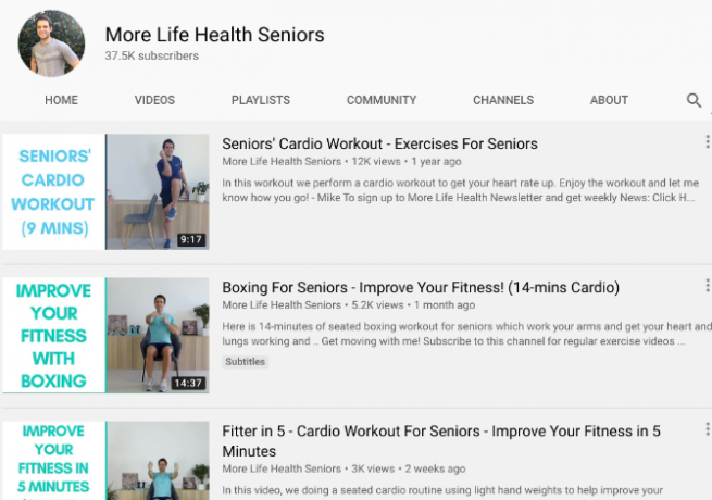 More Life Health Seniors, yaşlılara ayakta ve oturarak kardiyo egzersizleriyle evde nasıl zinde ve sağlıklı kalacaklarını öğretiyor 