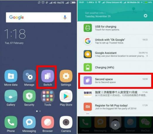 android sürümleri xiaomi ikinci boşluk anahtarı