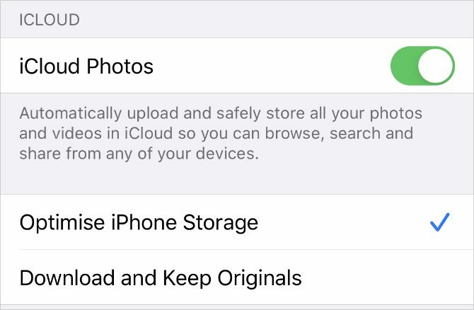 iPhone'da iCloud Fotoğrafları ayarları