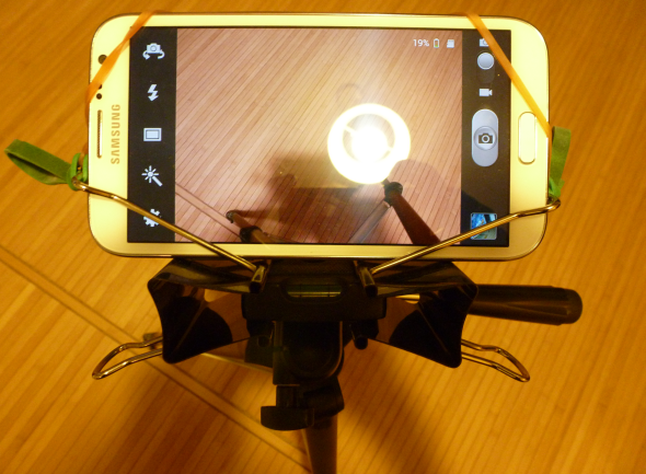 diy smartphone tripod dağı